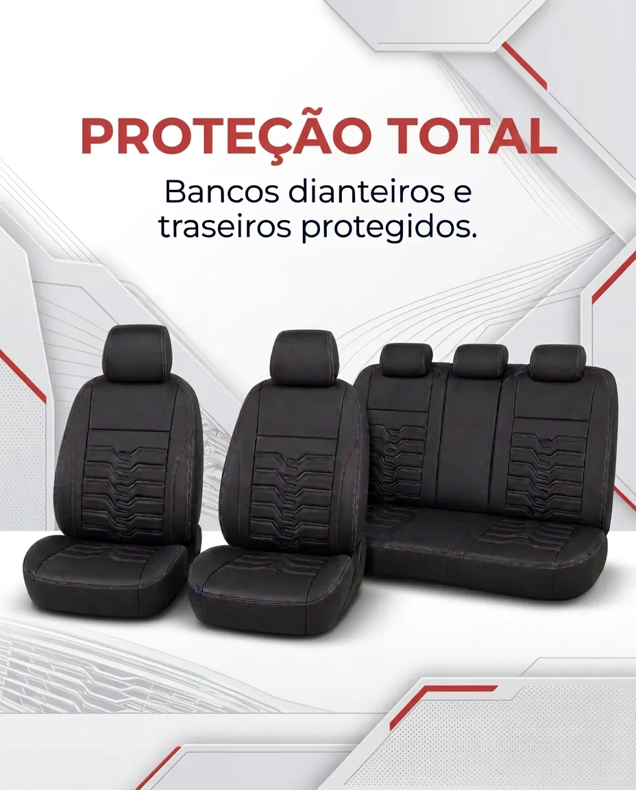 Proteção para os bancos dianteiros e traseiros